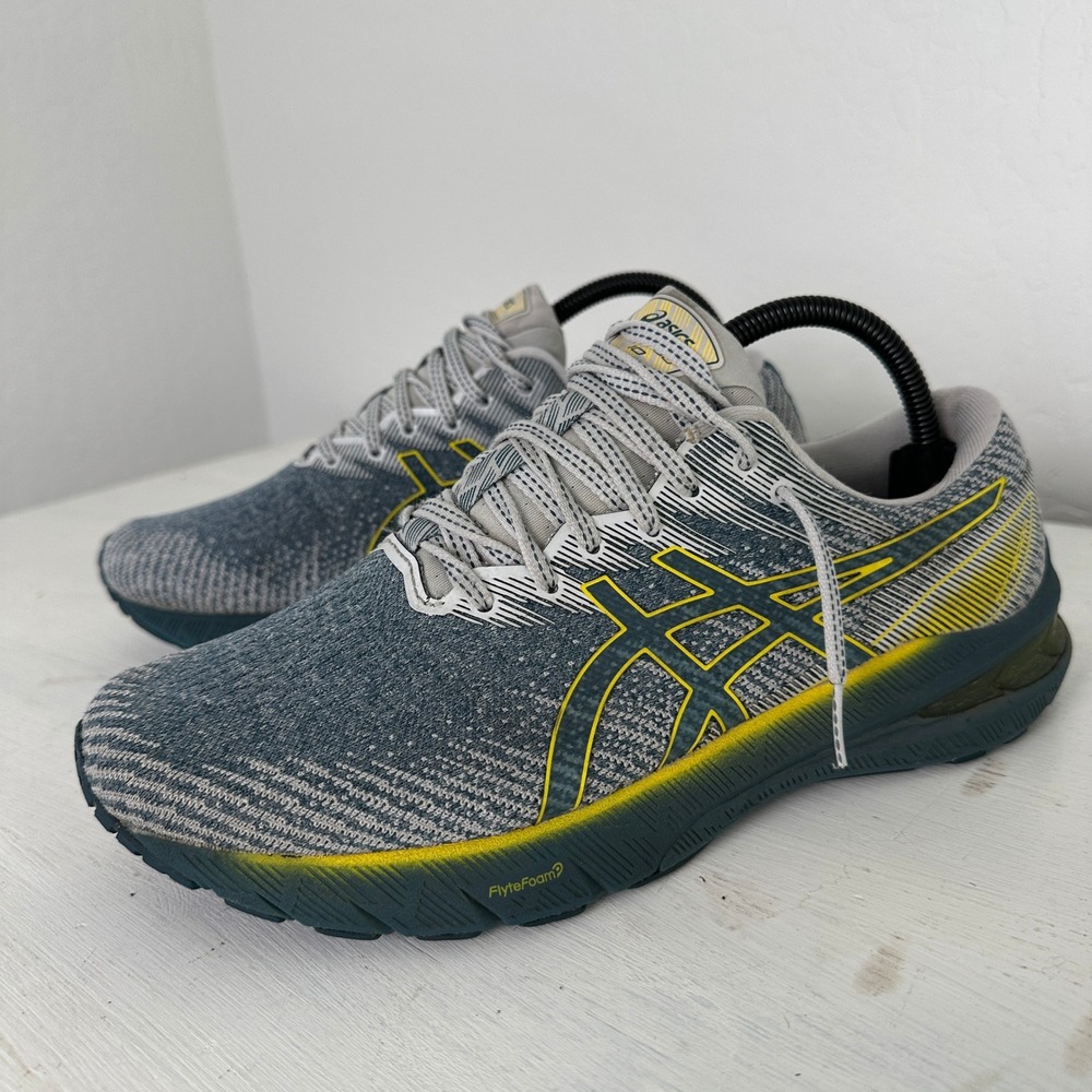 Asics Running Shoes Mens 8 Gel-DS Trainer 26 Blue Yellow 1011B434 Sport Athletic